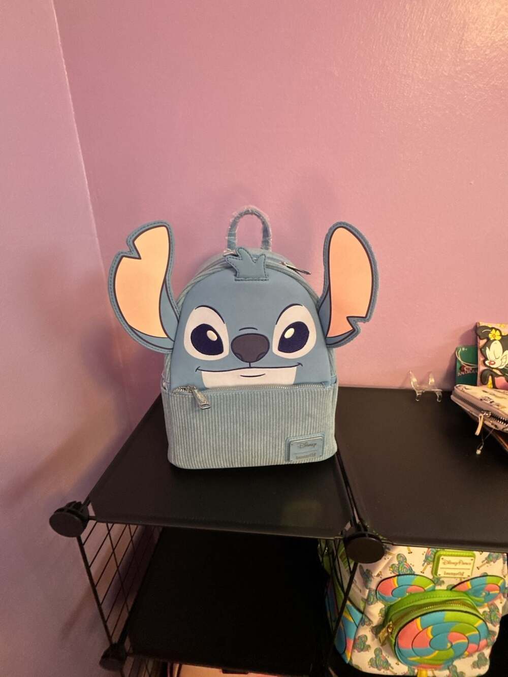 Loungefly Disney Stitch Corduroy Mini Backpack New